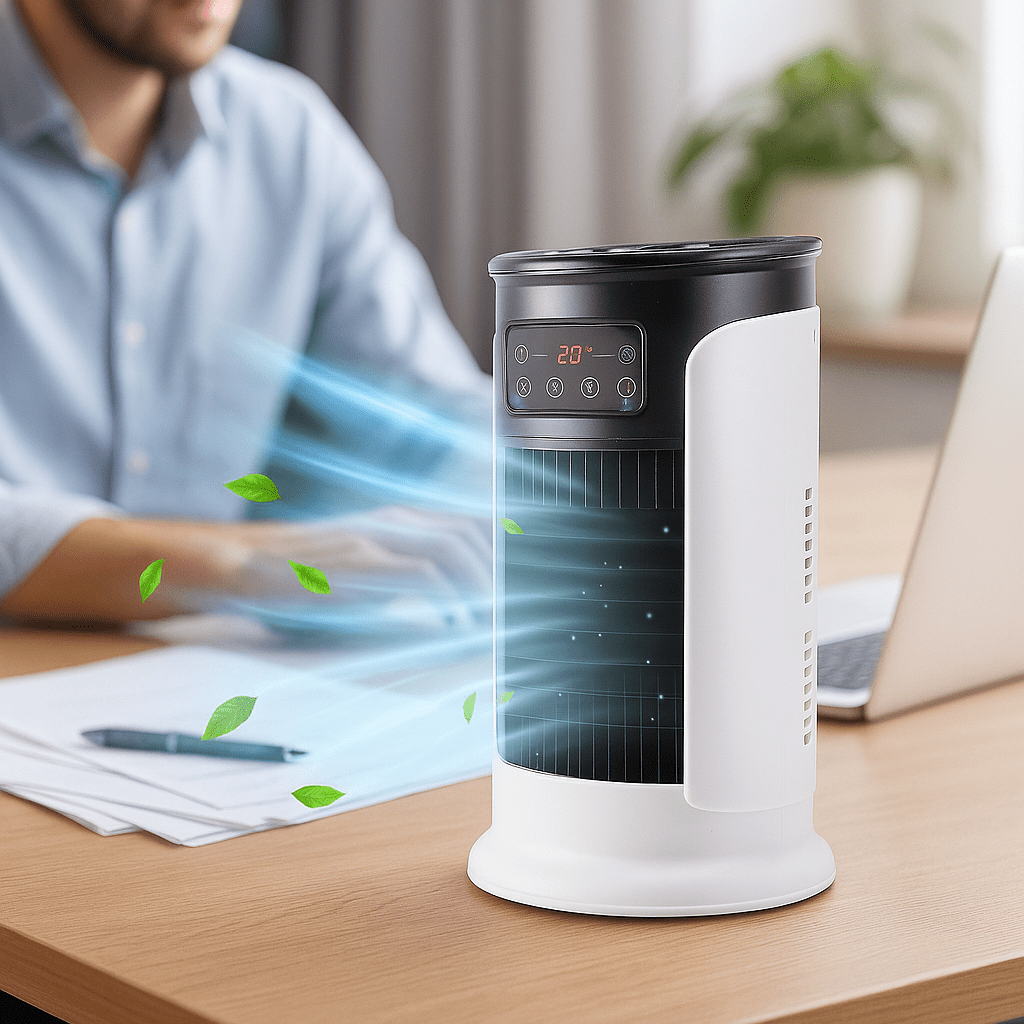 Climatizador Portátil Silencioso 5 en 1 para Oficina - VyFlair