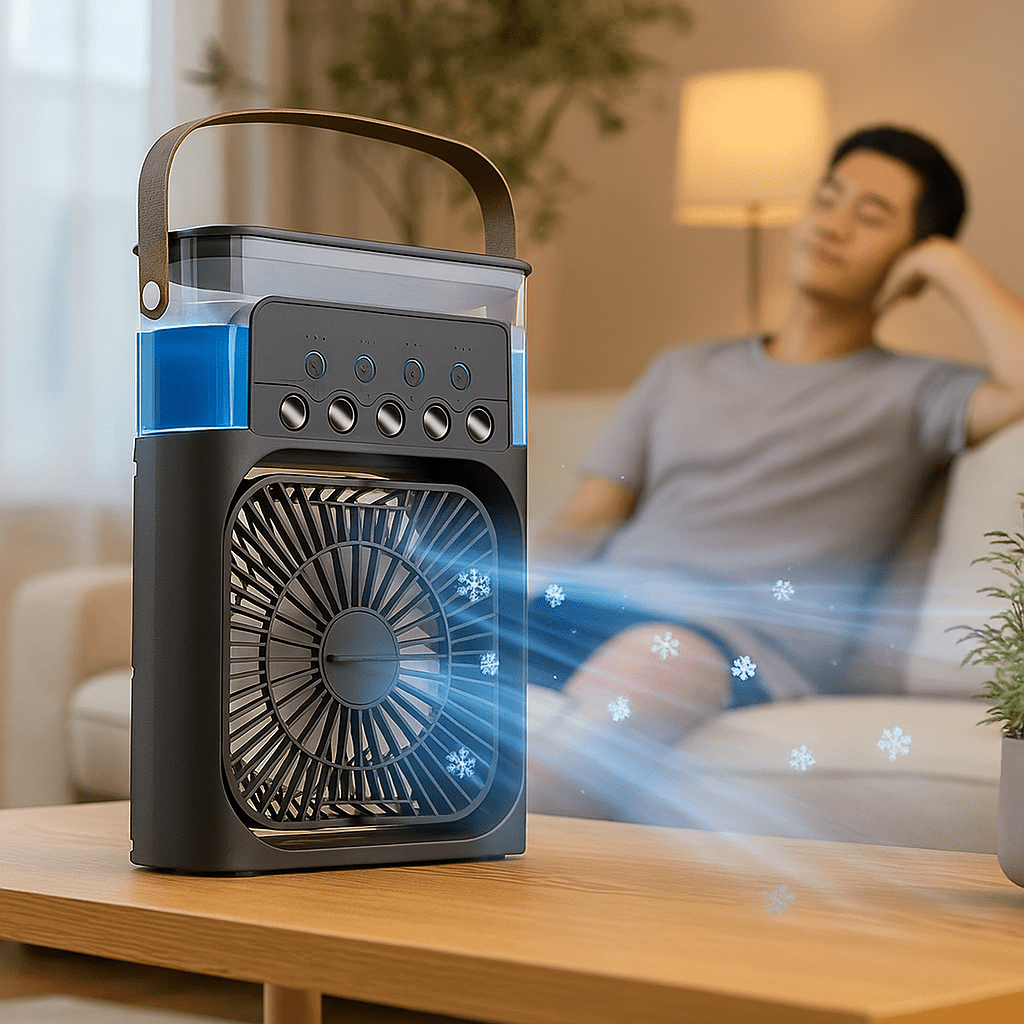 Ventilador Enfriador 3 en 1 LED Portátil Silencioso - VyFlair