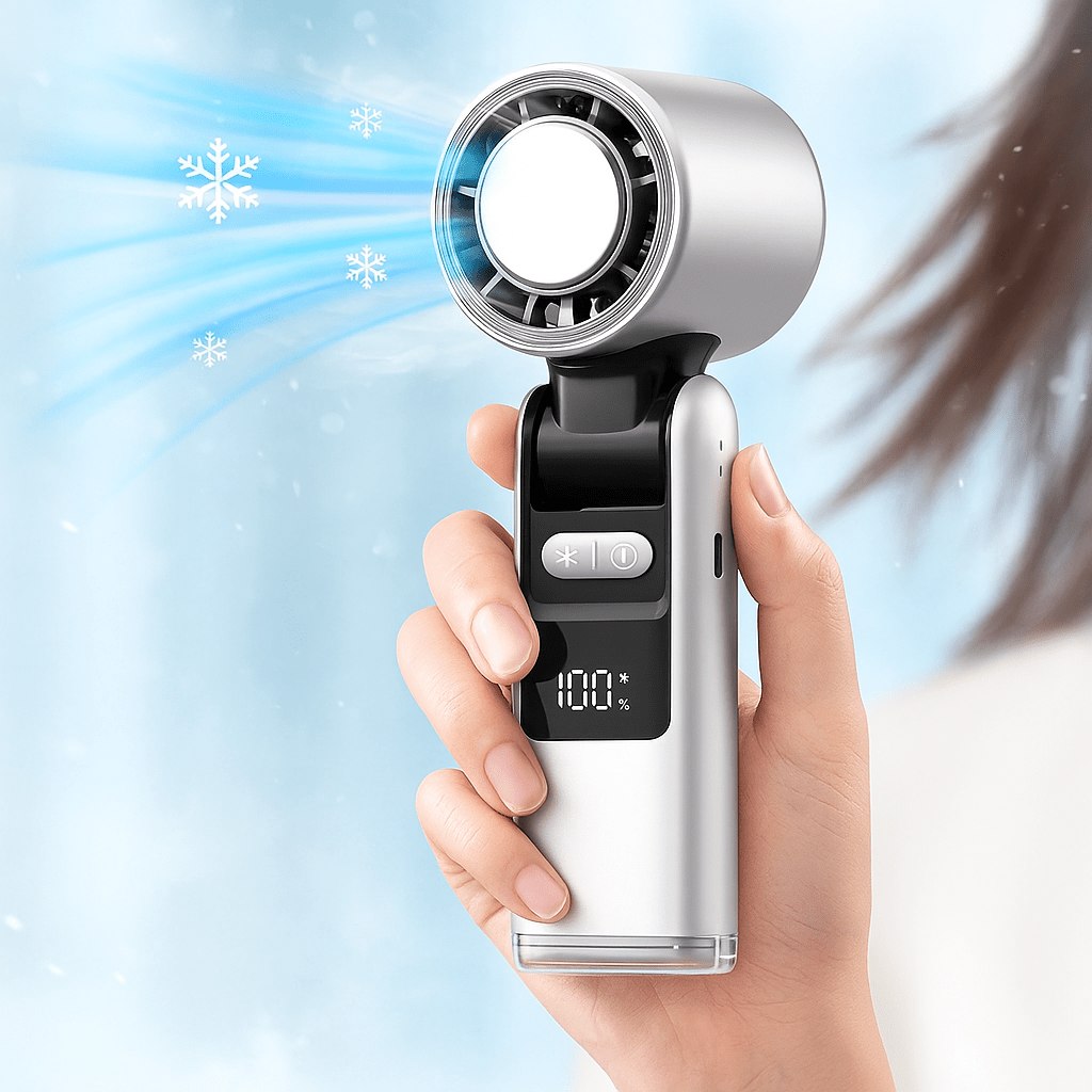 Ventilador de Mano Cooliox Mini Plegable 4000mAh - VyFlair