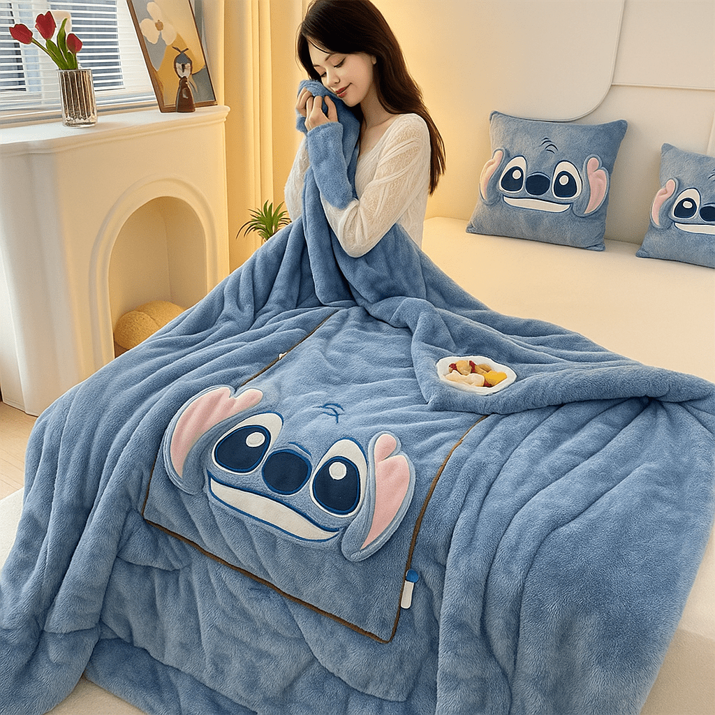 CozyNest Manta con Almohada 2 en 1 Portátil y Plegable - VyFlair