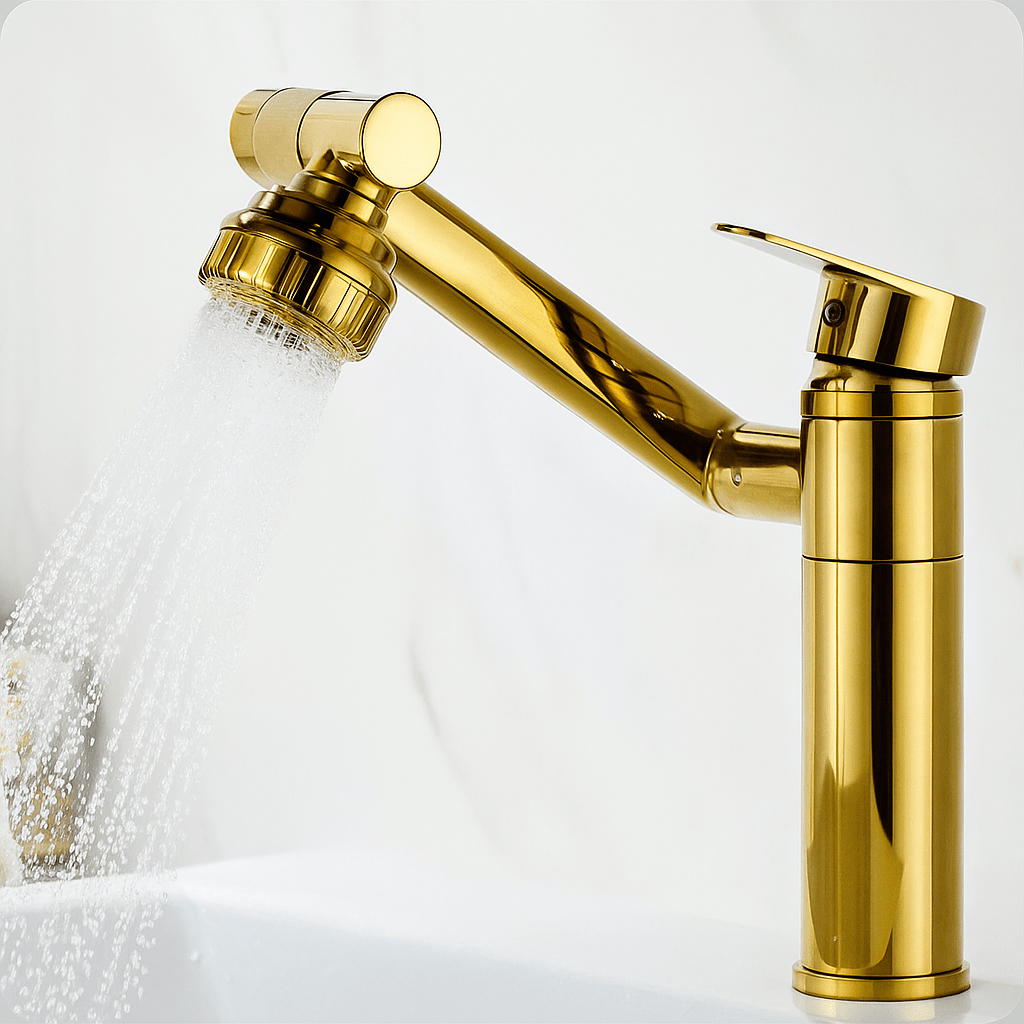 AquaTwist Grifo de Baño Monomando Cromado 1080° - VyFlair