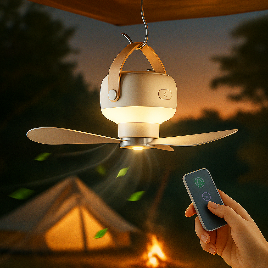AirMate Ventilatore da Soffitto Portatile Ricaricabile con Telecomando