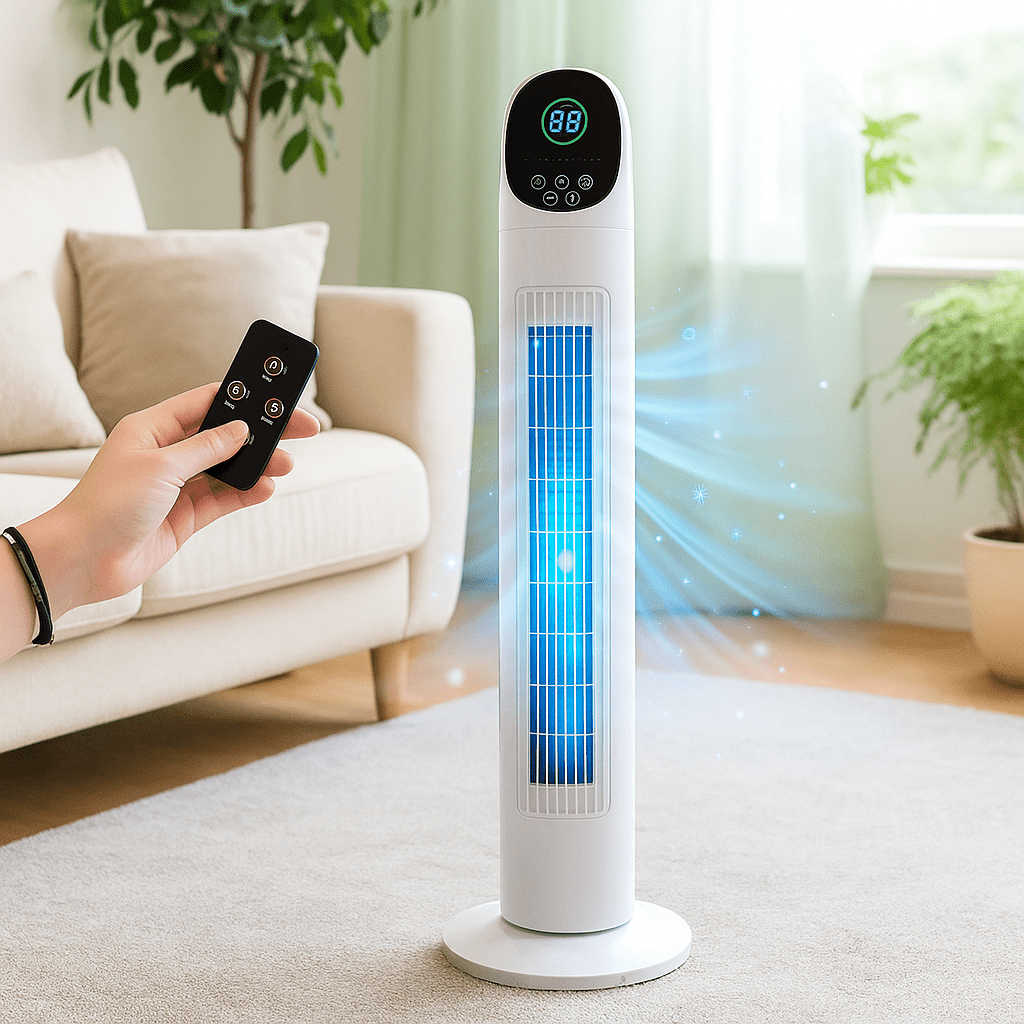 Ventilador de Torre Slim 42" Oscilante Silencioso - VyFlair