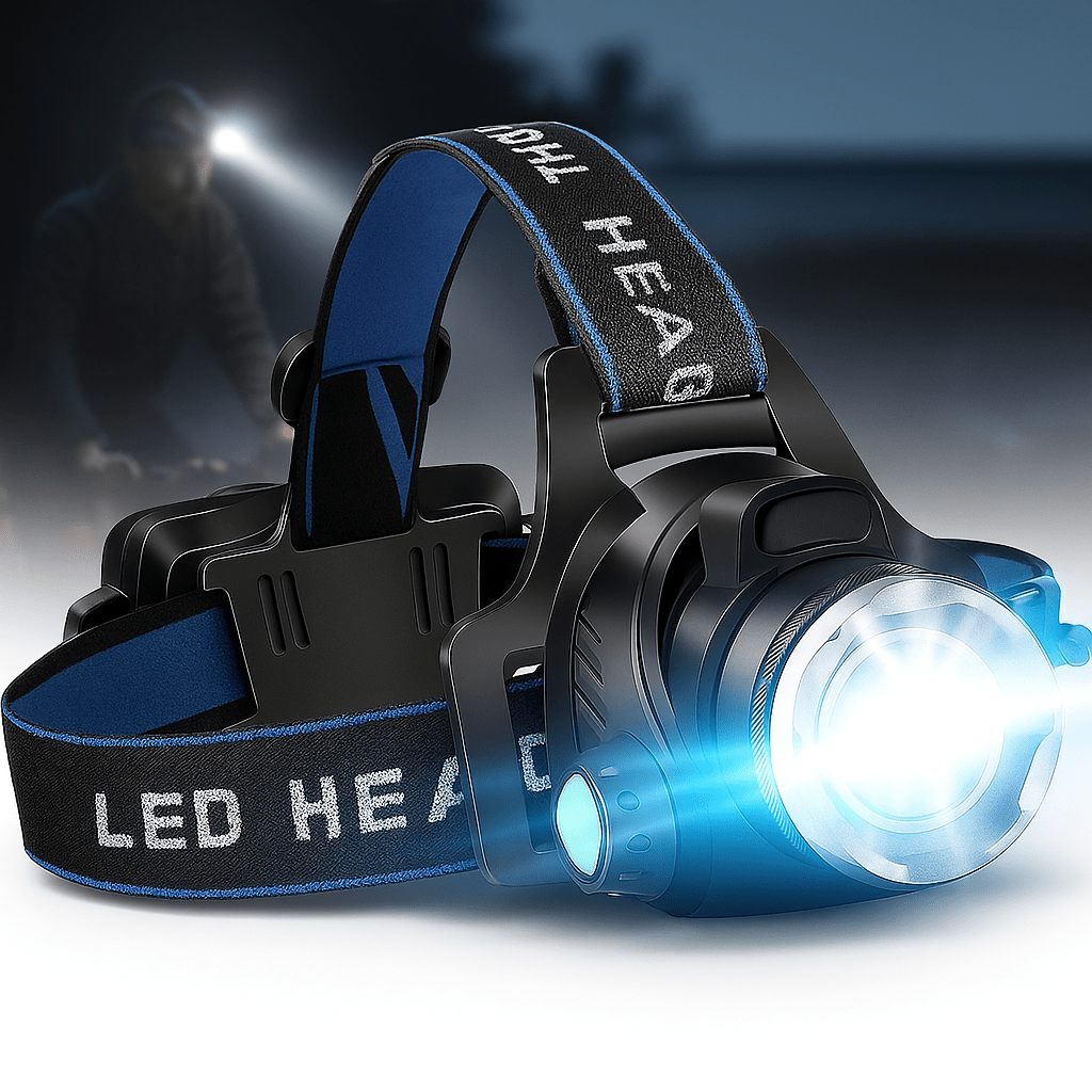 Linterna Frontal LED Recargable Resistente al Agua - VyFlair