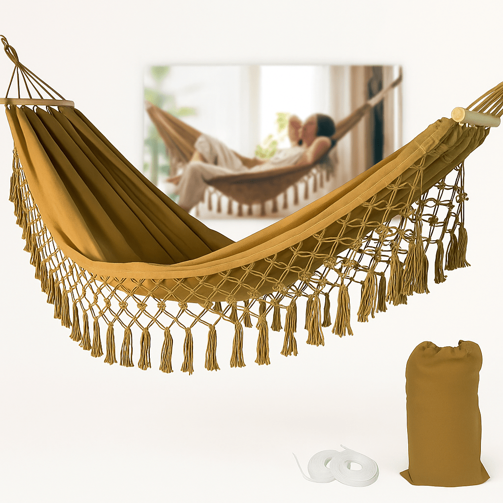 Hamaca Boho Velri de Algodón para Interior y Exterior - VyFlair
