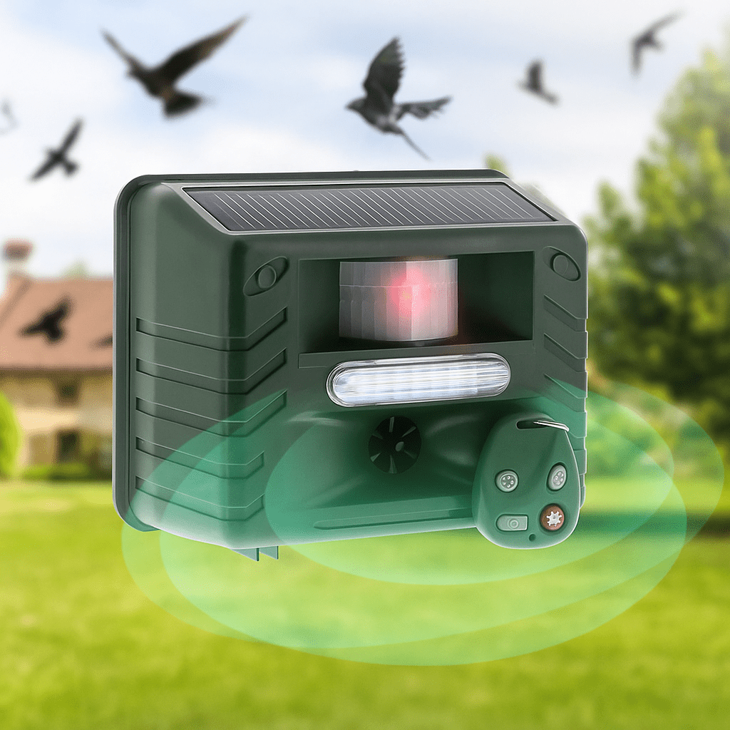 Repelente Ultrasónico de Picos Exterior Solar - VyFlair