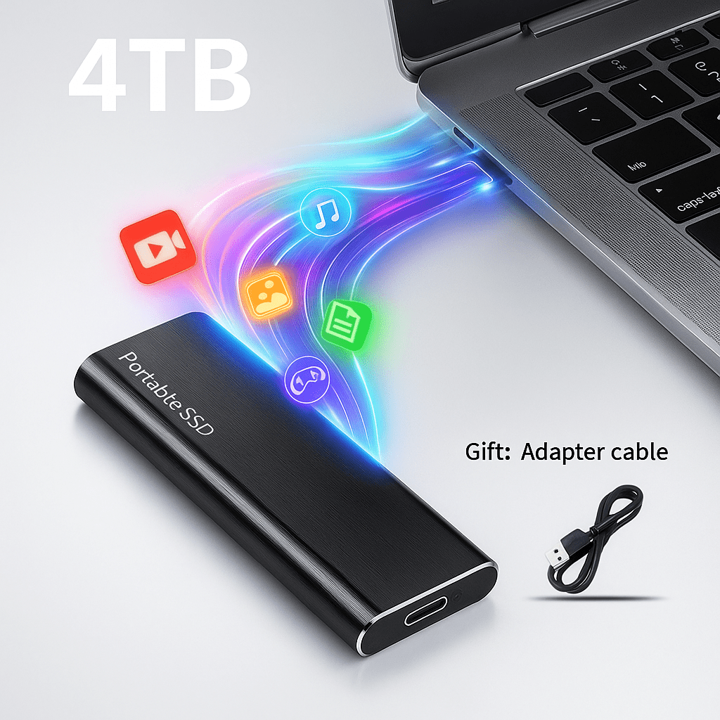 Disco Duro SSD Externo 128TB USB 3.2 Rápido - VyFlair