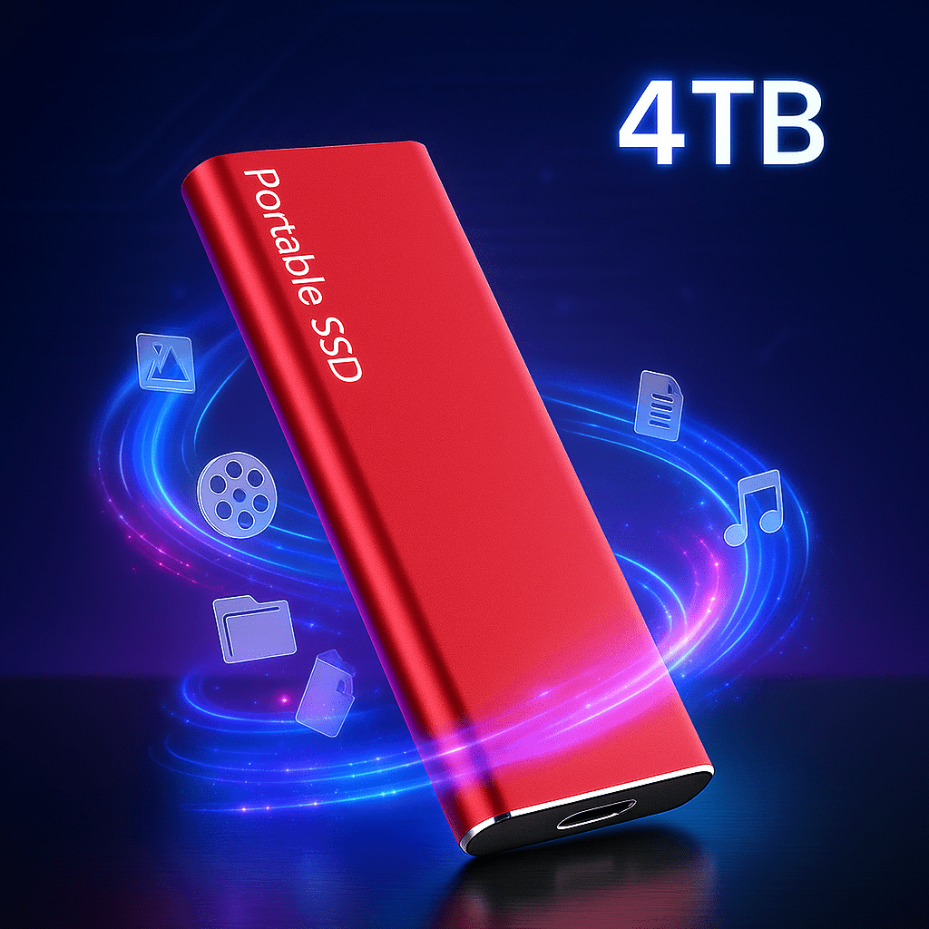 Disco Duro Externo 4TB USB - C Ultra Delgado - VyFlair