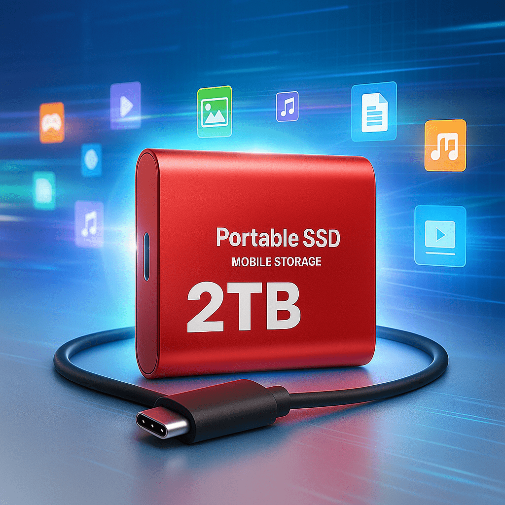 Unidad SSD portátil - almacenamiento compacto - alta velocidad - VyFlair