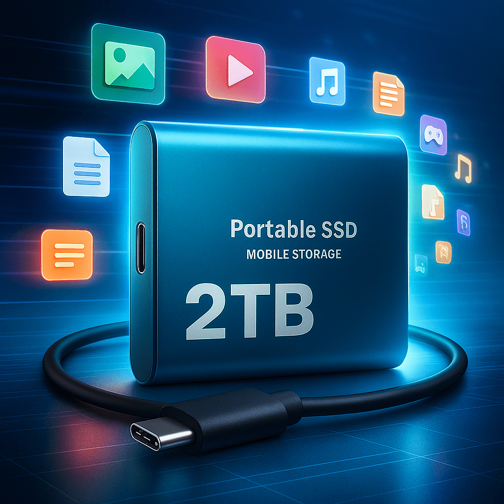 Unidad SSD portátil - almacenamiento compacto - alta velocidad - VyFlair