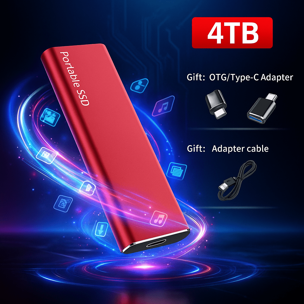SecureSpace - Disco Duro Externo USB - C de 4TB - VyFlair