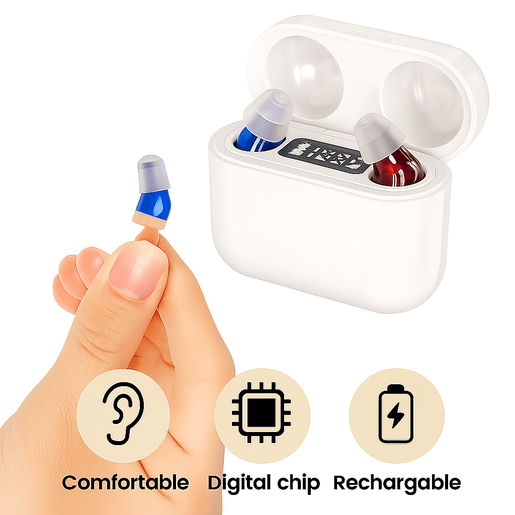 Audífonos Invisibles Recargables con Reducción de Ruido - VyFlair