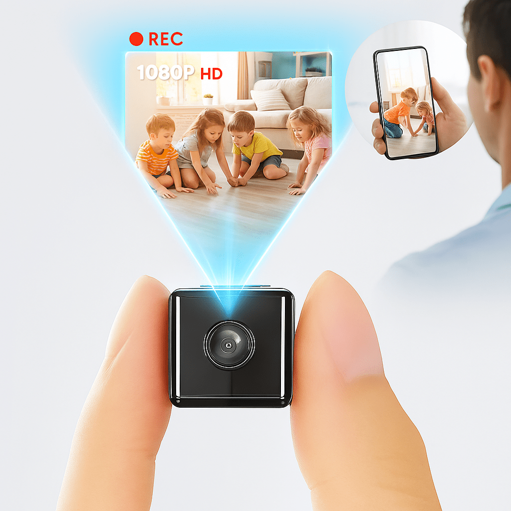 Cámara de Seguridad WiFi Mini con Visión Nocturna - VyFlair