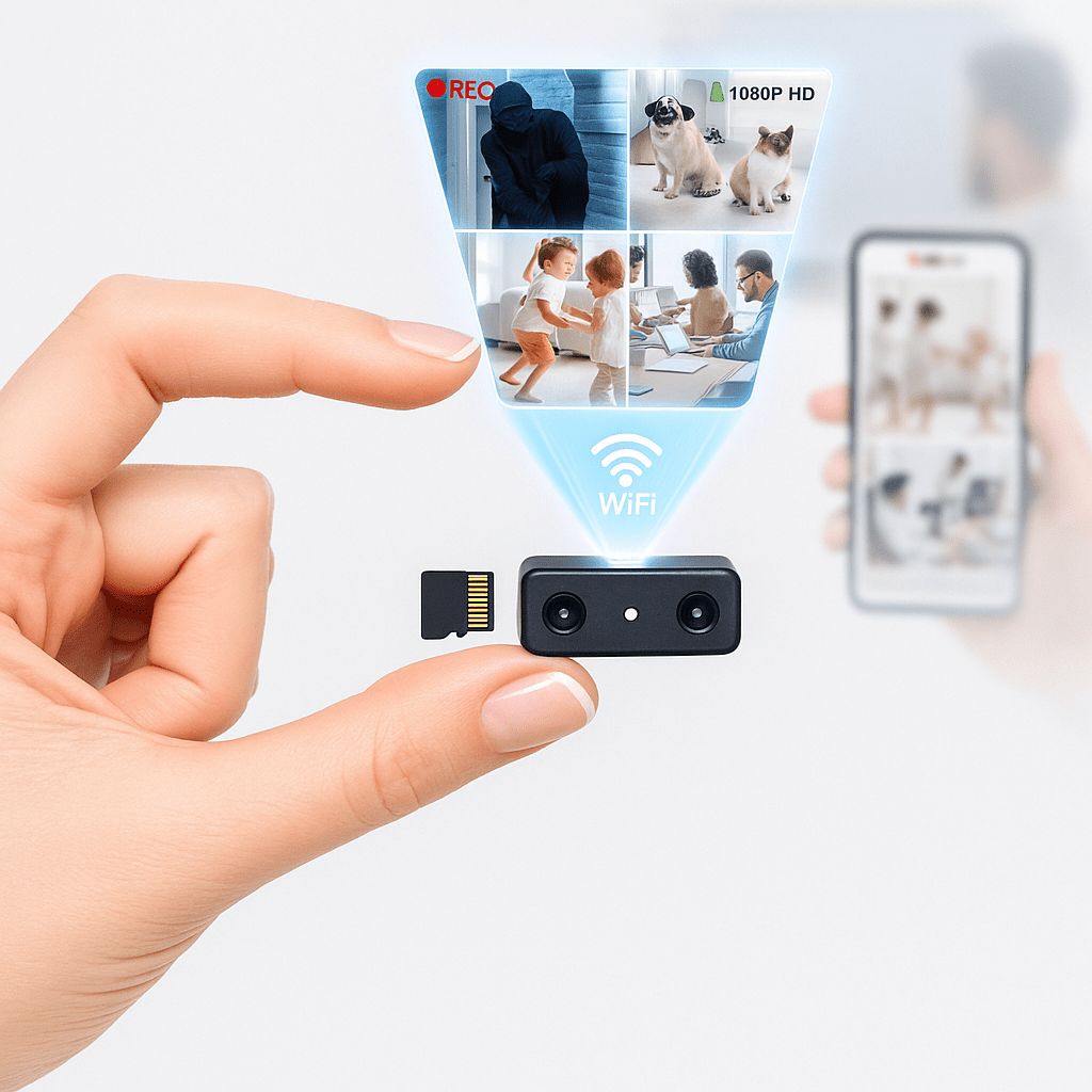Mini Cámara de Seguridad HD Inalámbrica con Visión Nocturna - VyFlair