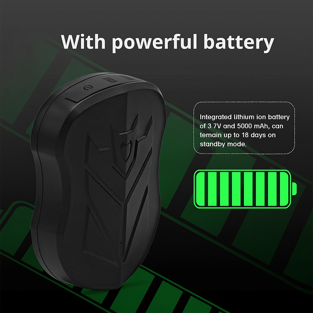 GPS Tracker Impermeable – Rastreador en Tiempo Real con Batería de Larga Duración