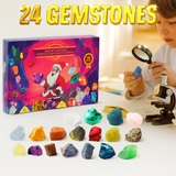 Calendario de Adviento Crystalgems 2025 | 24 Piedras Preciosas Naturales para Exploradores y Coleccionistas