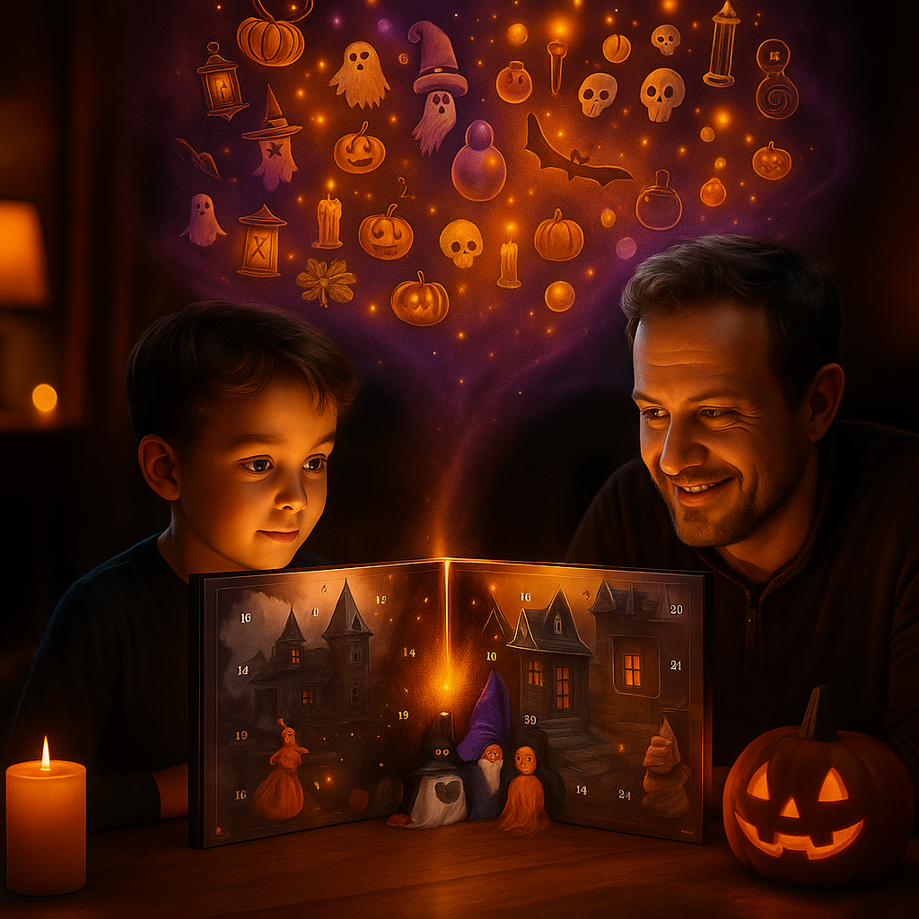 Calendario dell'Avvento GNOMEDAYS 2025 | Fatto a Mano con 3 Gnomi di Peluche e 24 Sorprese