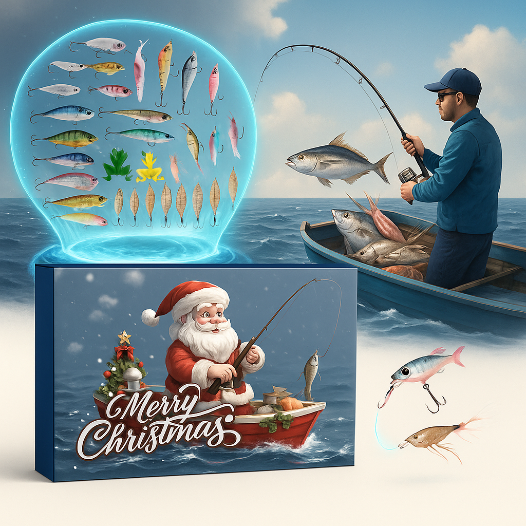 Calendario de Adviento LureBox 2025 | 24 Señuelos de Pesca Premium para Pescadores