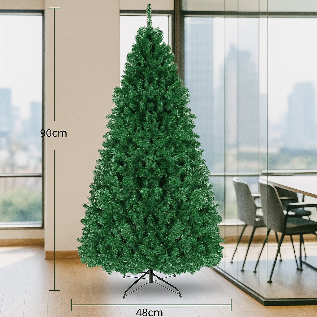 Duża sztuczna zielona choinka - 90 do 240 cm | Trwała i elegancka dekoracja świąteczna