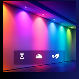 Inteligentne zewnętrzne lampki choinkowe LED RGB – wodoodporne WiFi