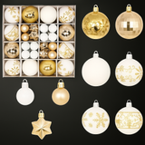 Bolas de Navidad de Plástico Irrompibles – Conjunto de Adornos Elegantes para Árbol