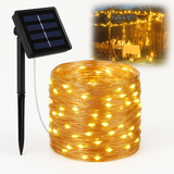 Solarne LED lampki na sznurze – wodoodorna zewnętrzna dekoracja świąteczna