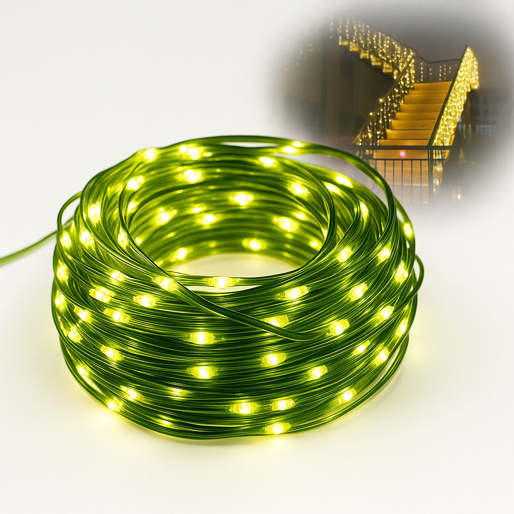 Wielokolorowe lampki LED na Boże Narodzenie do użytku zewnętrznego – wodoodporny przewód IP65