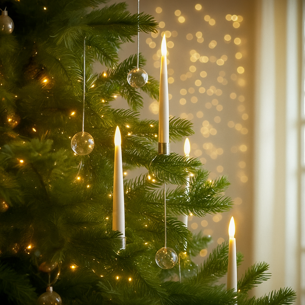 Velas LED Parpadeantes para Árbol de Navidad – Iluminación Realista y Segura sin Llama