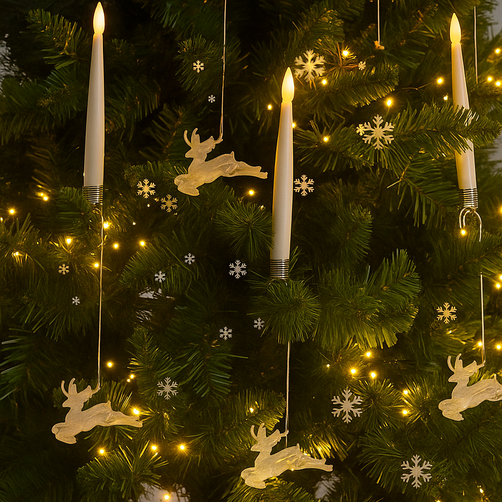 Velas LED Parpadeantes para Árbol de Navidad – Iluminación Realista y Segura sin Llama