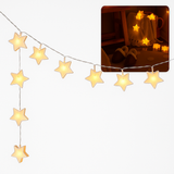 Luces de Estrella Colgantes LED – Decoración Navideña de Hadas para Interior y Exterior