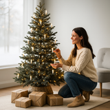 Luces de Vela Blanca Cálida LED – Decoración Navideña Clásica para Árbol