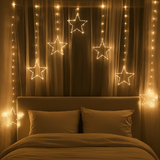 Luces de Ventana Estrella LED – Decoración Navideña con Brillo Blanco Cálido