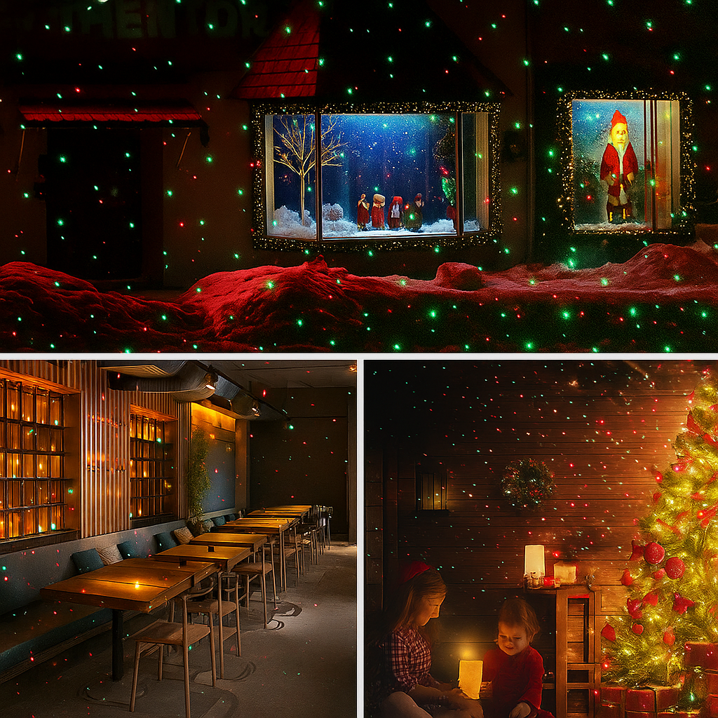 Proyector Láser de Decoraciones Navideñas para Exterior - Iluminación Decorativa