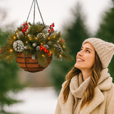 Cesta Colgante de Navidad LED – Decoración Festiva para Interior y Exterior