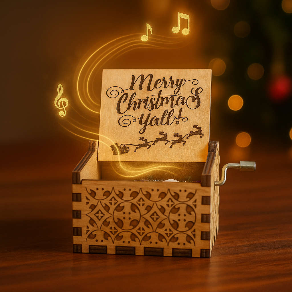 Scatola Musicale Natalizia – Scena Invernale con Melodia “Feliz Navidad”