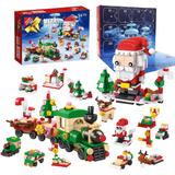 Calendario de Adviento de Navidad – Set de Bloques 6 en 1 con Santa y Árbol