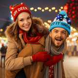 Czapka Świąteczna LED GlowDeer – Ciepła, Świąteczna i Jasna