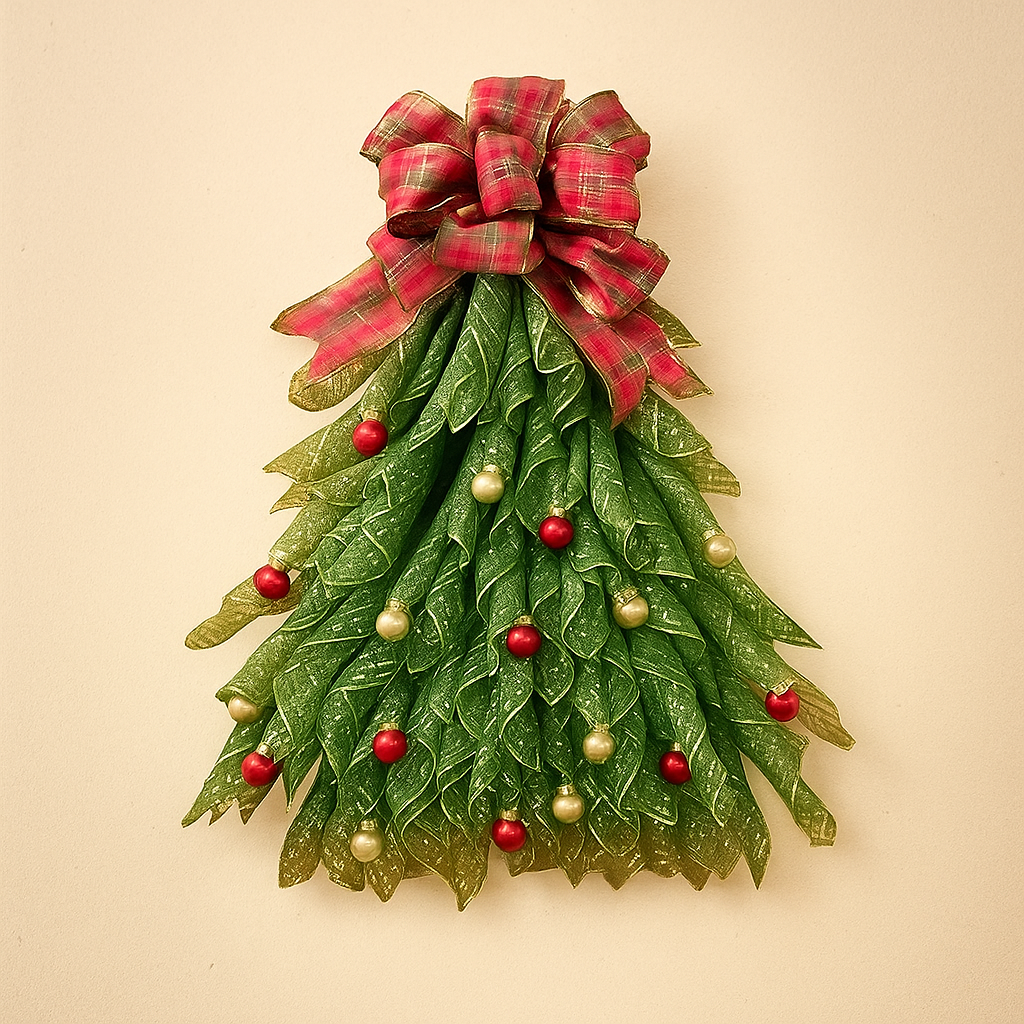 Corona de Navidad Hecha a Mano – Decoración con Luces LED para Puerta Principal