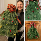 Corona de Navidad Hecha a Mano – Decoración con Luces LED para Puerta Principal