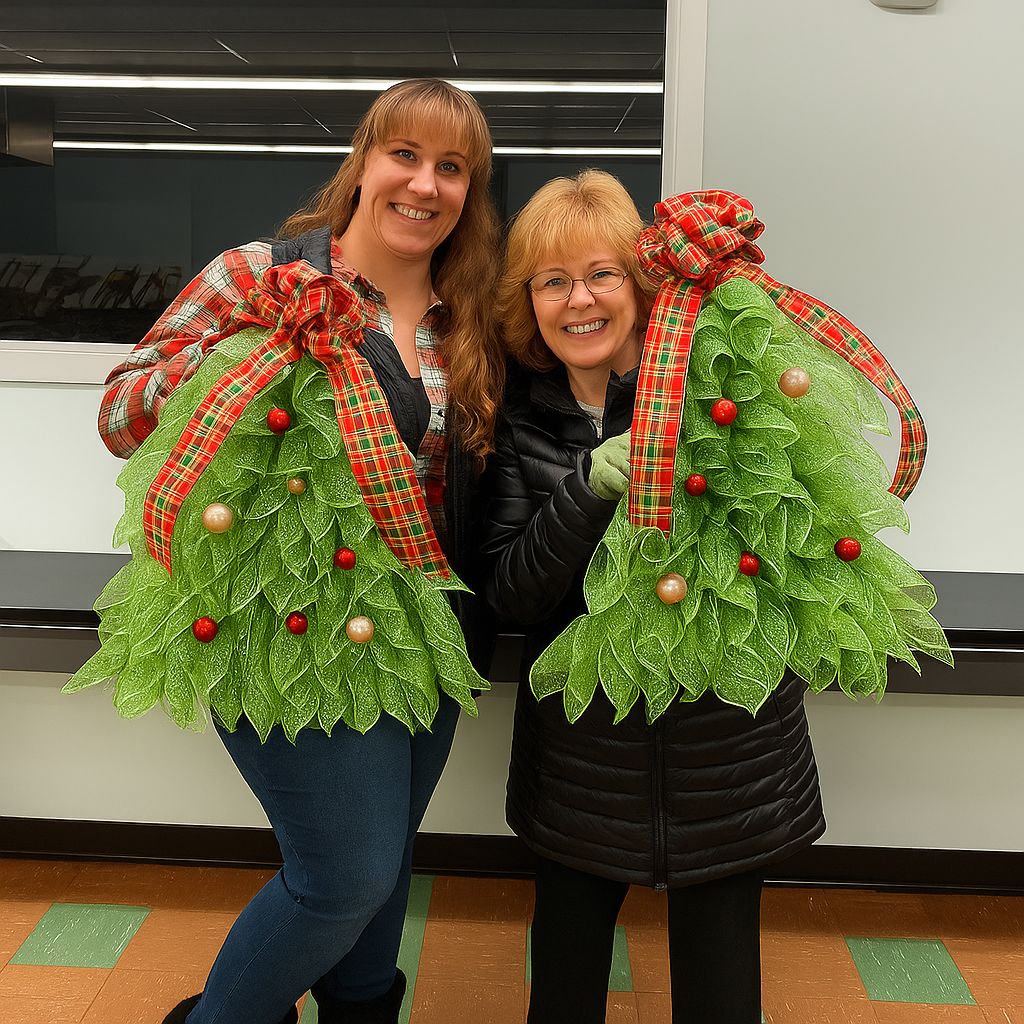 Corona de Navidad Hecha a Mano – Decoración con Luces LED para Puerta Principal
