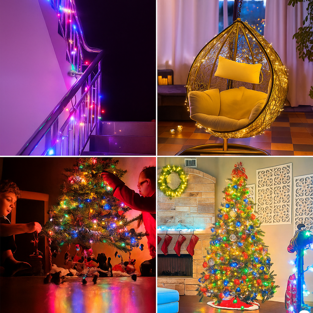 Luces LED de Navidad – Impermeables y Multicolor para Interior y Exterior