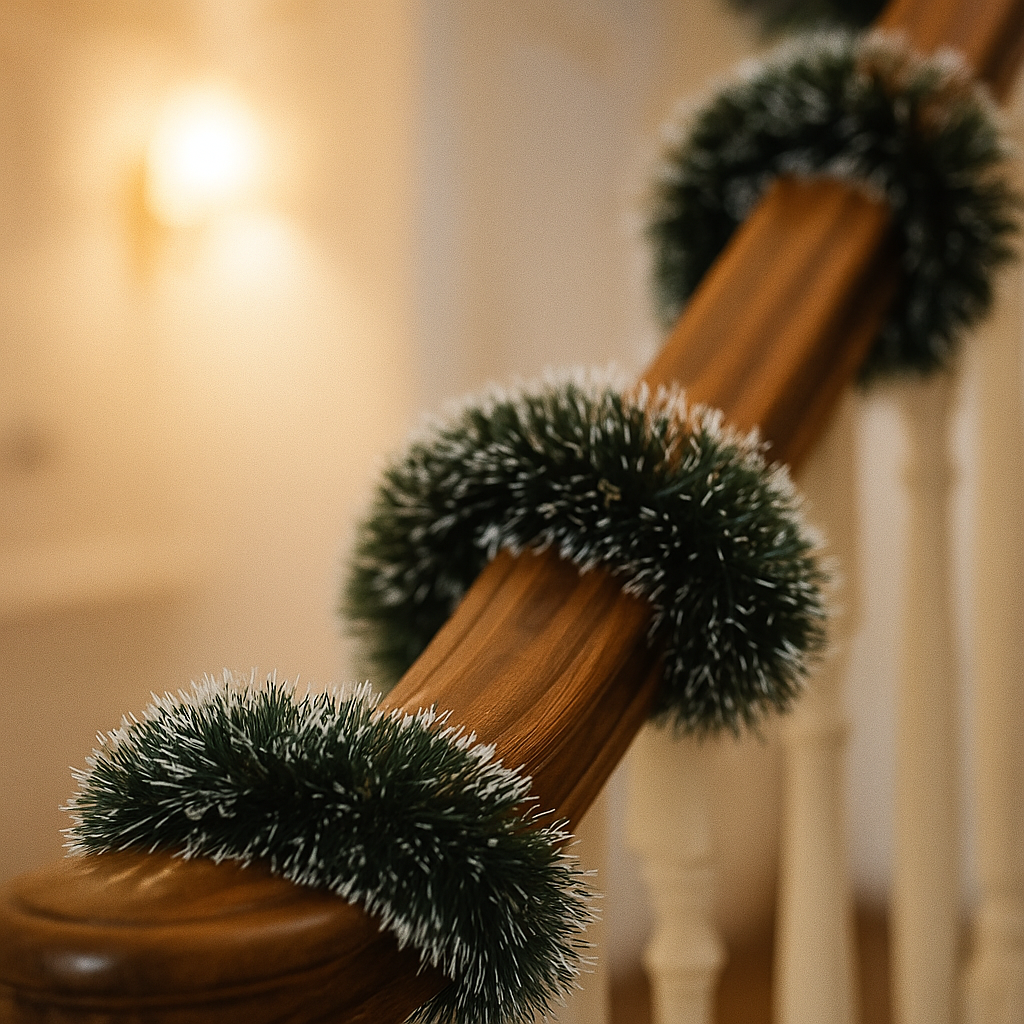 Girlanda poinsecji 2 m – dekoracja świąteczna na choinkę, stół i kominek