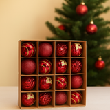 Zestaw luksusowych bombek choinkowych – 16 sztuk o średnicy 6 cm na choinkę