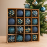 Zestaw luksusowych bombek choinkowych – 16 sztuk o średnicy 6 cm na choinkę