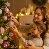 Zestaw 44 bombek choinkowych – unikalny design z plastiku o rozmiarze 3–6 cm do dekoracji choinki