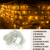 Cascada de Luces LED Navideñas 5M – Multicolor Impermeable para Interior y Exterior