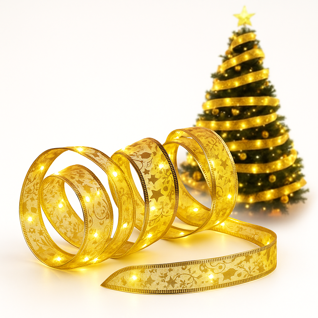Cinta de Navidad LED 2/5/10M – Iluminación Decorativa Multicolor para Interior y Exterior
