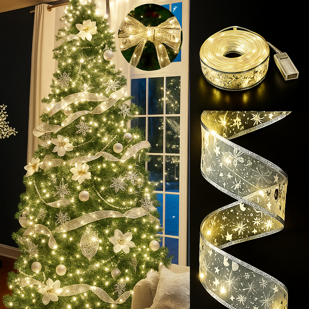 Cinta de Navidad LED 2/5/10M – Iluminación Decorativa Multicolor para Interior y Exterior