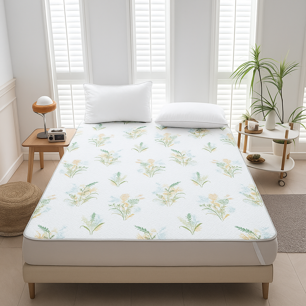 Protector de colchón transpirable y refrescante