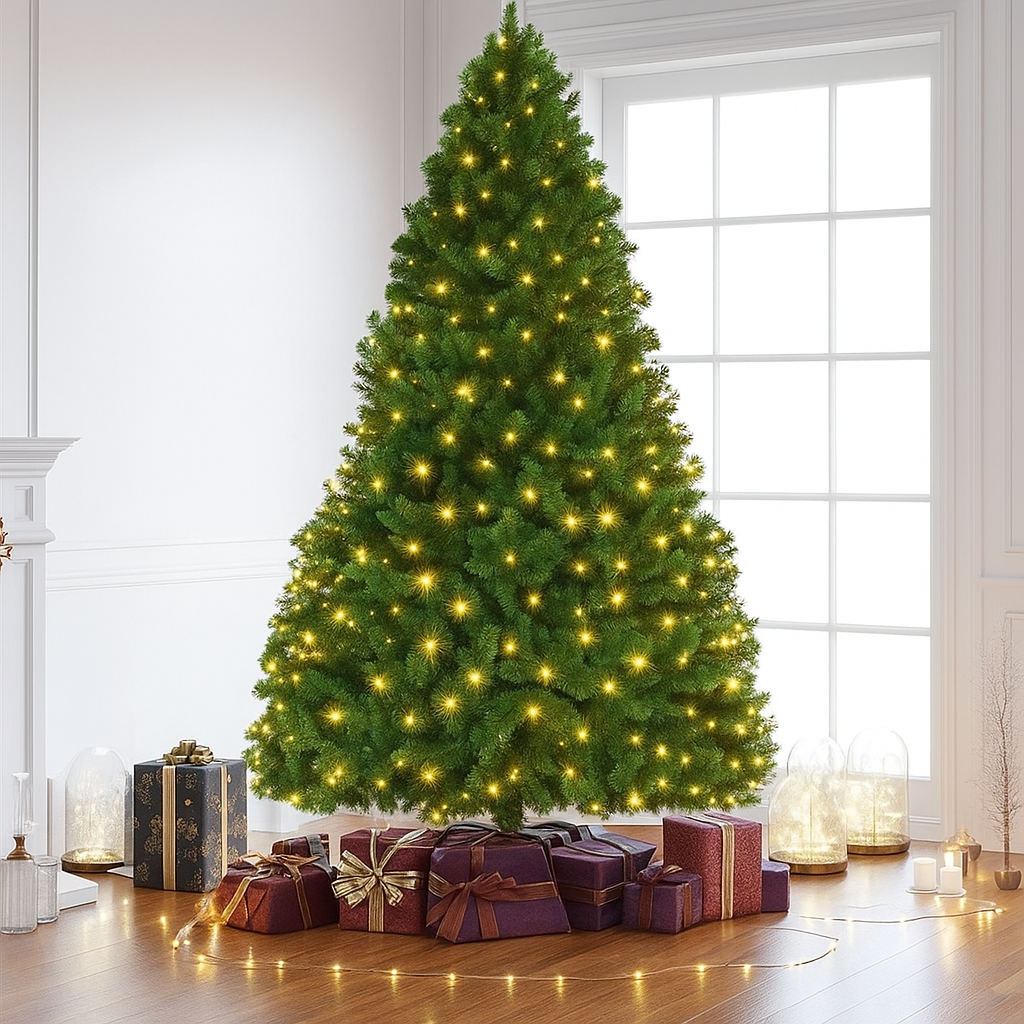 Árbol de Navidad de 7 pies con luces LED